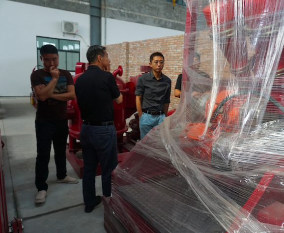 Clients visit Aipu for river dredging process