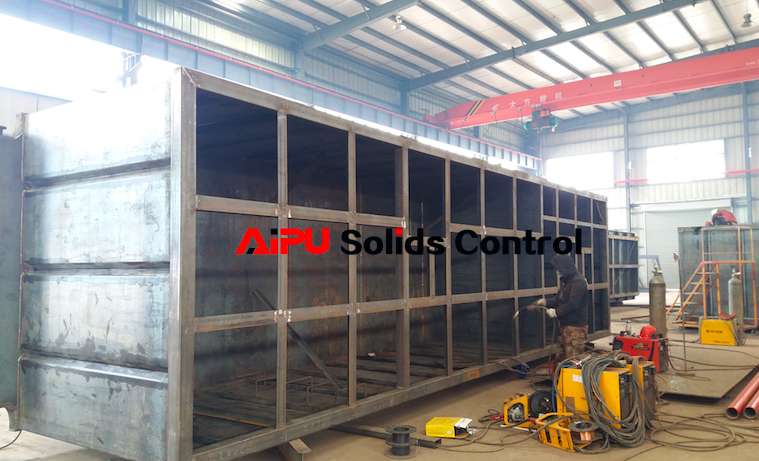 Oil drilling solids control system under manufacture