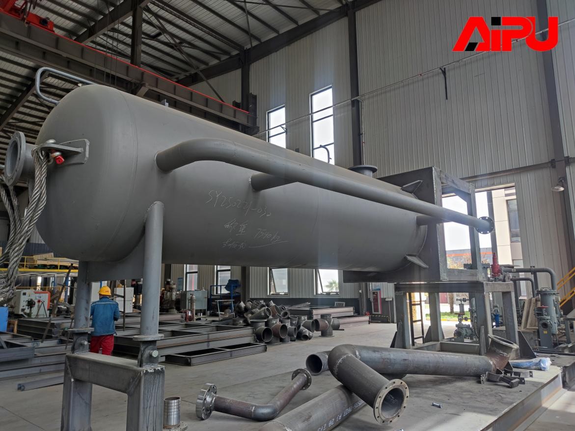 Sandblasting Completed for APMGS1200 Mud Gas Separator | AiPu Solid Control