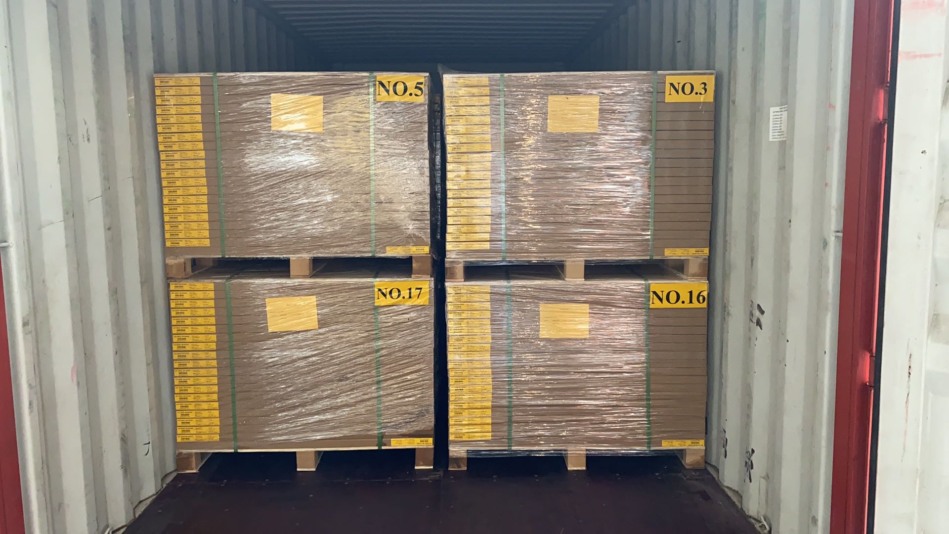 Screens in container